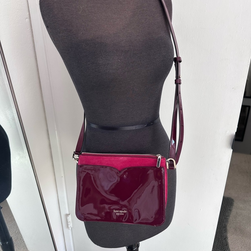 Kate Spade Glossy Wine Crossbody Bag